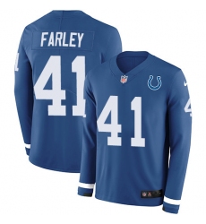Nike Colts 41 Matthias Farley Royal Blue Team Color Men s Stitched NFL Limited Therma Long Sleeve Jersey