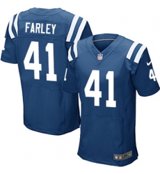Nike Colts #41 Matthias Farley Royal Blue Team Color Mens Stitched NFL Elite Jersey