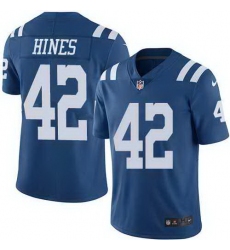 Nike Colts 42 Nyheim Hines Royal Color Rush Limited Jersey