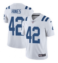 Nike Colts #42 Nyheim Hines White Mens Stitched NFL Vapor Untouchable Limited Jersey