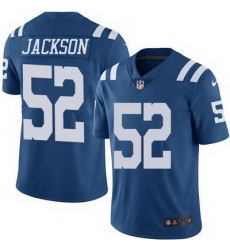 Nike Colts #52 D 27Qwell Jackson Royal Blue Mens Stitched NFL Limited Rush Jersey