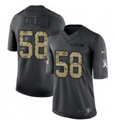 Nike Colts #58 Trent Cole Black Mens Stitched NFL Limited 2016 Salute to Service Jersey