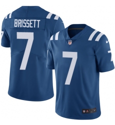 Nike Colts #7 Jacoby Brissett Royal Blue Team Color Mens Stitched NFL Vapor Untouchable Limited Jersey