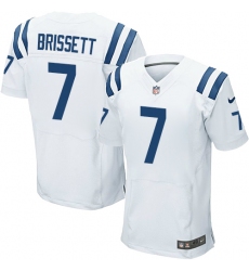 Nike Colts #7 Jacoby Brissett White Mens Stitched NFL Elite Jersey