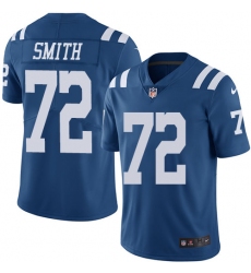 Nike Colts #72 Braden Smith Royal Blue Mens Stitched NFL Limited Rush Jersey