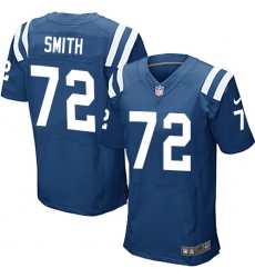 Nike Colts #72 Braden Smith Royal Blue Team Color Mens Stitched NFL Elite Jersey
