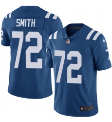Nike Colts #72 Braden Smith Royal Blue Team Color Mens Stitched NFL Vapor Untouchable Limited Jersey