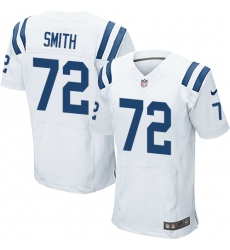Nike Colts #72 Braden Smith White Mens Stitched NFL Elite Jersey