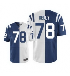 Nike Colts #78 Ryan Kelly Royal Blue White Mens Stitched NFL Elite Split Jersey
