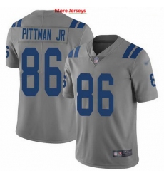Nike Colts 86 Michael Pittman Jr  Gray Men Stitched NFL Limited Inverted Legend Jersey