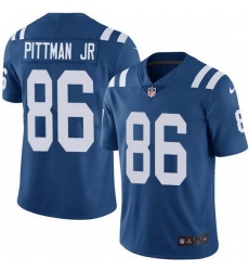 Nike Colts 86 Michael Pittman Jr  Royal Blue Team Color Men Stitched NFL Vapor Untouchable Limited Jersey
