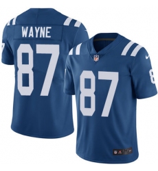 Nike Colts #87 Reggie Wayne Royal Blue Team Color Mens Stitched NFL Vapor Untouchable Limited Jersey