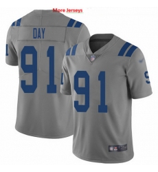 Nike Colts 91 Sheldon Day Gray Men Stitched NFL Limited Inverted Legend Jersey