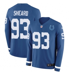 Nike Colts 93 Jabaal Sheard Royal Blue Team Color Men s Stitched NFL Limited Therma Long Sleeve Jersey