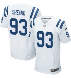 Nike Colts #93 Jabaal Sheard White Mens Stitched NFL Elite Jersey