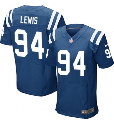 Nike Colts #94 Tyquan Lewis Royal Blue Team Color Mens Stitched NFL Elite Jersey