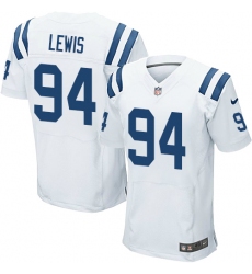 Nike Colts #94 Tyquan Lewis White Mens Stitched NFL Elite Jersey