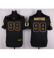 Nike Colts #98 Robert Mathis Black Mens Stitched NFL Elite Pro Line Gold Collection Jersey
