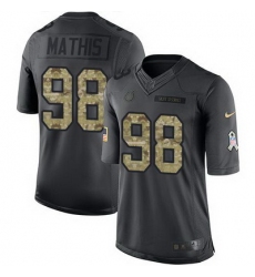 Nike Colts #98 Robert Mathis Black Mens Stitched NFL Limited 2016 Salute to Service Jersey