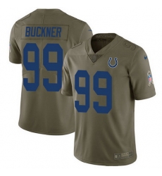 Nike Colts 99 DeForest Buckner Olive Men Stitched NFL Limited 2017 Salute To Service Jersey