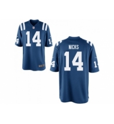 Nike Indianapolis Colts 14 Hakeem Nicks blue game Jersey