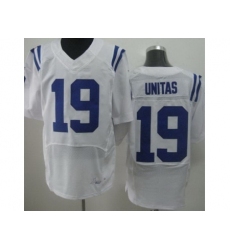 Nike Indianapolis Colts 19 Johnny Unitas White Elite NFL Jersey