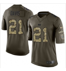 Nike Indianapolis Colts #21 Vontae Davis Green Men 27s Stitched NFL Limited Salute to Service Jersey