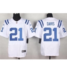 Nike Indianapolis Colts 21 Vontae Davis White Elite NFL Jersey