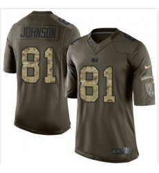 Nike Indianapolis Colts #81 Andre Johnson Green Men 27s Stitched NFL Limited Salute to Service Jersey