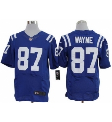 Nike Indianapolis Colts 87 Reggie Wayne Blue Elite NFL Jersey