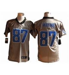 Nike Indianapolis Colts 87 Reggie Wayne Grey Elite Shadow NFL Jersey