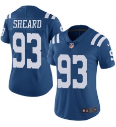 Nike Colts #93 Jabaal Sheard Royal Blue Womens Stitched NFL Limited Rush Jersey