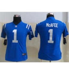 Nike Women Indianapolis Colts #1 Mcafee Blue Jerseys