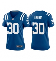 Women Indianapolis Colts 30 Phillip Lindsay Blue Stitched Jersey 28Run Small 2