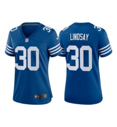 Women Indianapolis Colts 30 Phillip Lindsay New Blue Stitched Jersey 28Run Small 2
