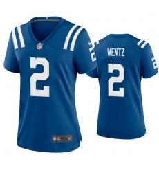Women Indianapolis Colts Carson Wentz 2 Blue Vapor Limited Jersey