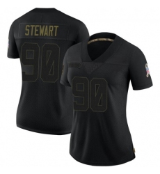 Women Indianapolis Colts Grover Stewart 90 Black 2020 Salute To Service NFL Limited Jersey