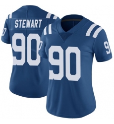 Women Indianapolis Colts Grover Stewart 90 Blue Vapor NFL Limited Jersey