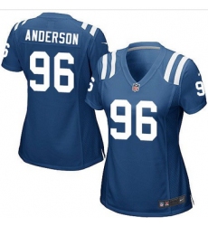 Women Nike Colts #96 Henry Anderson Royal Blue Team Color Stitched NFL Elite Jersey