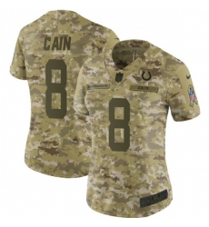 Women Nike Deon Cain Indianapolis Colts Limited Camo 2018 Salute to Service Jersey