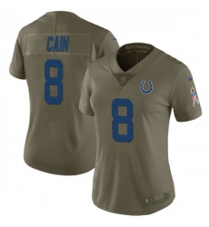 Women Nike Deon Cain Indianapolis Colts Limited Green 2017 Salute to Service Jersey