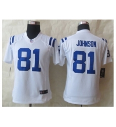 Women Nike Indianapolis Colts 81 Andre Johnson white NFL Jersey