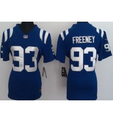 Women Nike Indianapolis Colts 93# Dwight Freeney Blue Nike NFL Jerseys