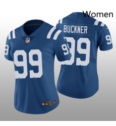 Women Nike Indianapolis Colts 99 Deforest Buckner Blue Vapor Limited Stitched NFL Jersey