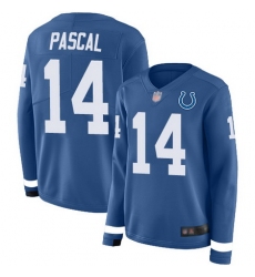 Women Zach Pascal Limited Jersey 14 Football Indianapolis Colts Blue Therma Lon