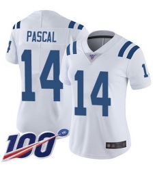 Women Zach Pascal Limited Road Jersey 14 Football Indianapolis Colts White 100t