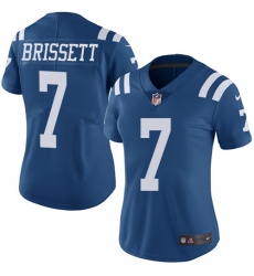 Womens Nike Colts #7 Jacoby Brissett Royal Blue  Stitched NFL Limited Rush Jersey