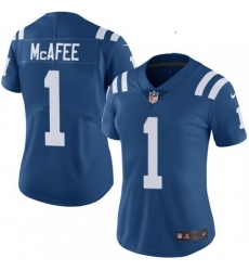 Womens Nike Indianapolis Colts 1 Pat McAfee Elite Royal Blue Team Color NFL Jersey