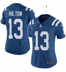 Womens Nike Indianapolis Colts 13 TY Hilton Royal Blue Team Color Vapor Untouchable Limited Player NFL Jersey