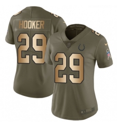 Womens Nike Indianapolis Colts 29 Malik Hooker Limited OliveGold 2017 Salute to Service NFL Jersey
